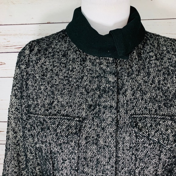 GAP Black Tweed Zipper Blazer Size Small - Picture 6 of 8